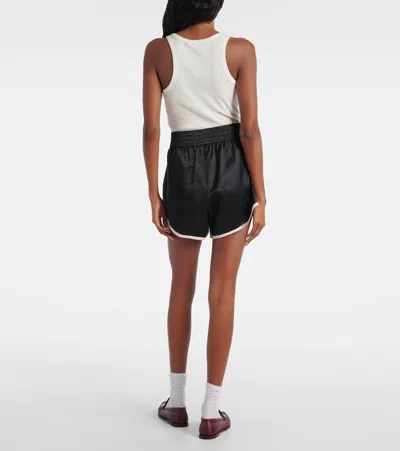 Polo Ralph Lauren Sateen Logo Shorts In Black