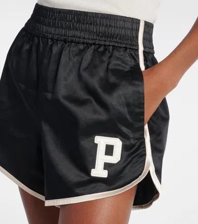 Polo Ralph Lauren Sateen Logo Shorts In Black