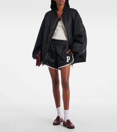 Polo Ralph Lauren Sateen Logo Shorts In Black