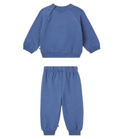 Molo Disc And Simeon Sweatshirt And Sweatpants Set In Blue