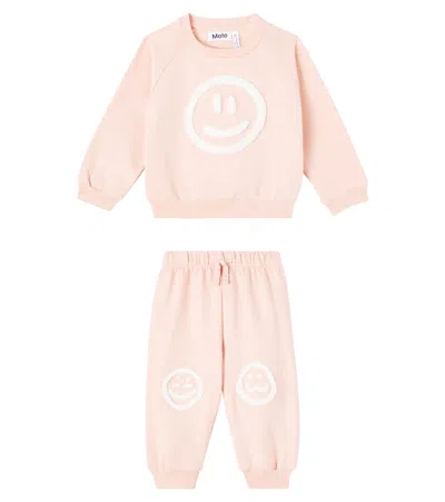 Molo Disc And Simeon Sweatshirt And Sweatpants Set In Pink