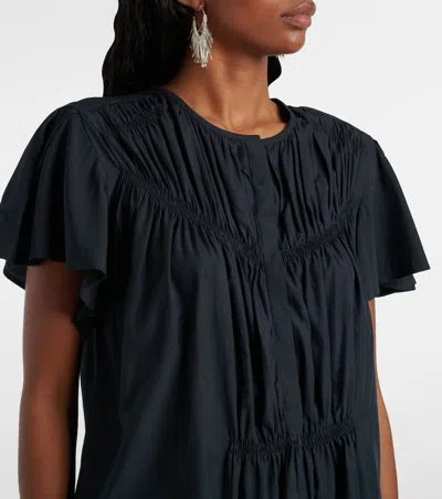 Isabel Marant Synda Gathered Top In Animal Print