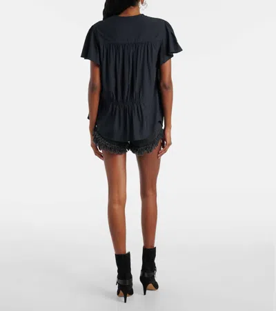 Isabel Marant Synda Gathered Top In Animal Print