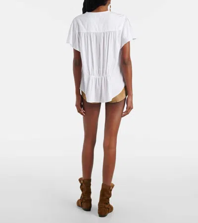 Isabel Marant Synda Gathered Modal-blend Blouse In Animal Print