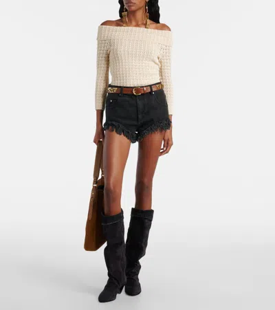 Isabel Marant Dermottega Crochet Off-shoulder Top