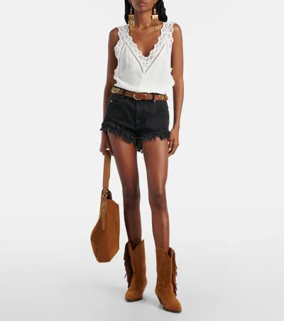 Isabel Marant Fradela Lace-trimmed Crêpe Top