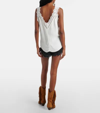 Isabel Marant Fradela Lace-trimmed Crêpe Top