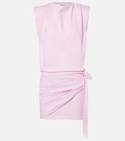 Isabel Marant Marielle Cotton Jersey Minidress In Pink