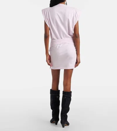 Isabel Marant Marielle Cotton Jersey Minidress In Pink