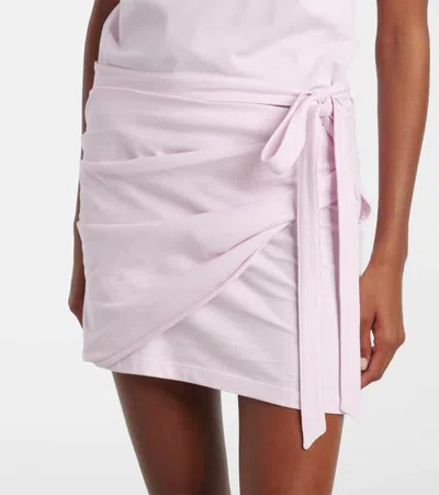 Isabel Marant Marielle Cotton Jersey Minidress In Pink
