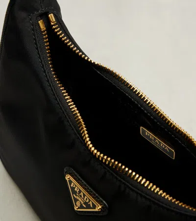 Prada Re-edition 2005 Nylon Shoulder Bag In Black