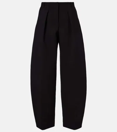 Jacquemus 'le Pantalon Paseo' Black Pants With Belt Loops And Wide Leg
