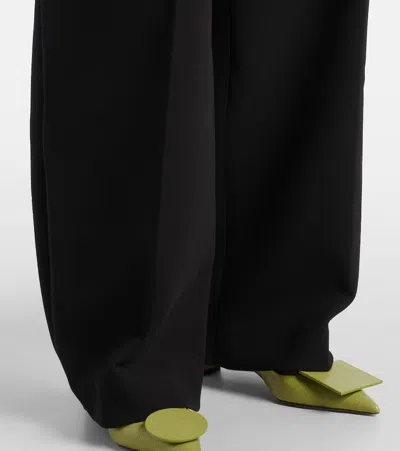 Jacquemus 'le Pantalon Paseo' Black Pants With Belt Loops And Wide Leg