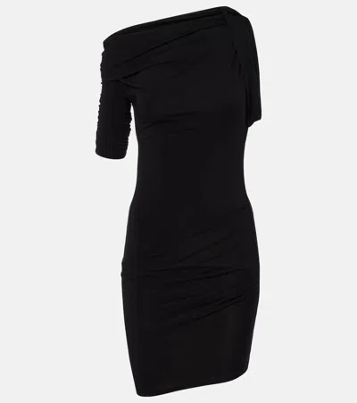 Jacquemus La Mini Robe Drapeado Asymmetric Draped Stretch-jersey Mini Dress