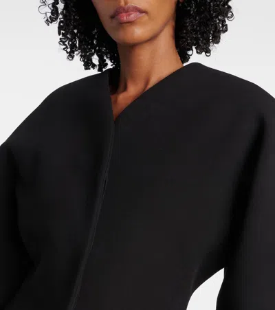 Jacquemus Tailored Blazer Peplum Structured Shoulders In Black