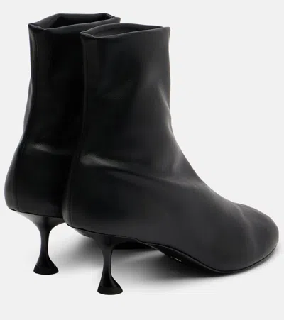 Proenza Schouler Tee Crinkled-leather Ankle Boots In Black