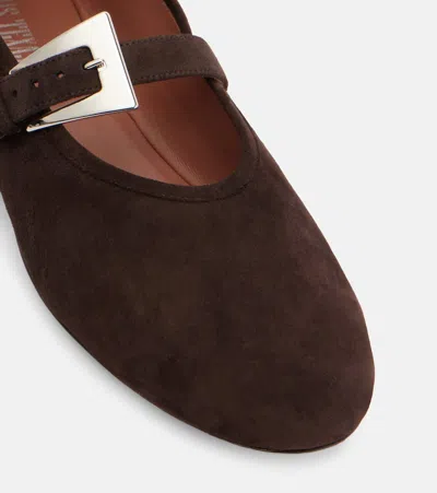 Paris Texas Sveva Suede Mary Jane Flats