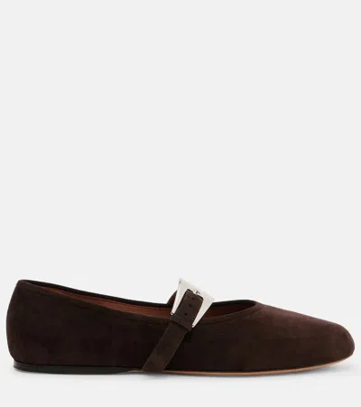 Paris Texas Sveva Suede Mary Jane Flats