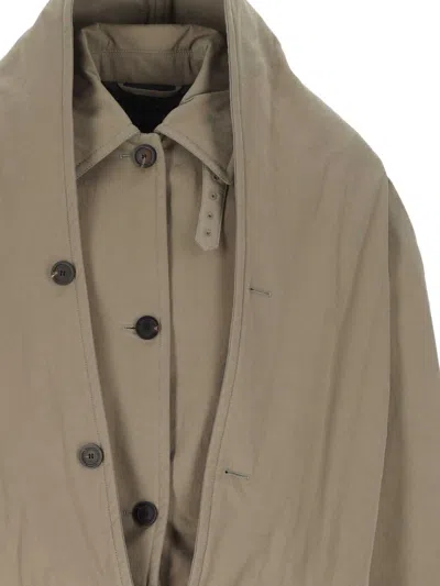 Balenciaga Deconstructed Cotton Twill Trench Coat