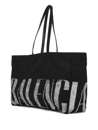 Balenciaga Black East-west Large Tote In Black