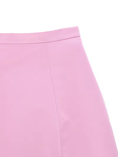 Blumarine Duchesse High-rise Satin Maxi Skirt In Pink