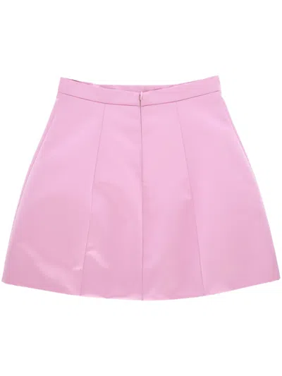 Blumarine Duchesse High-rise Satin Maxi Skirt In Pink