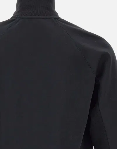 Hugo Boss Sweatshirt With Stretch-cotton Inserts In Black
