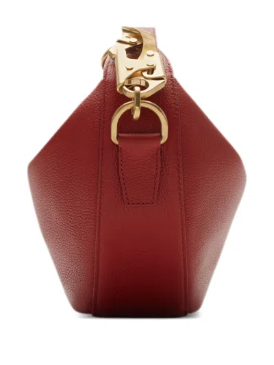 Burberry Knight Arc Rust Brown Grained Leather Shoulder Bag