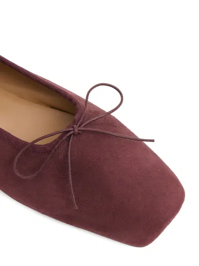 Mansur Gavriel Leather Ballet Flats In Burgundy