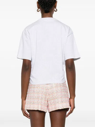 Versace Cropped T-shirt With Twist Detail And Safety Pin Logo