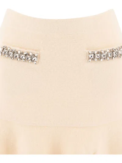 Self-portrait Crystal-embellished Mini Skirt