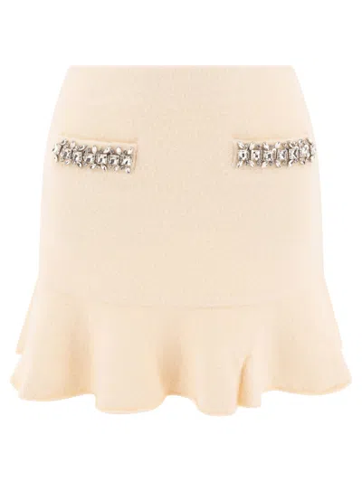 Self-portrait Crystal-embellished Mini Skirt