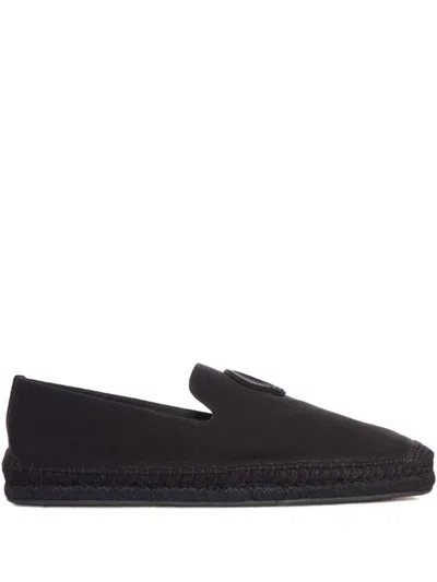 Christian Louboutin Men Nanou Mooncrest Ivy Flat Canvas In Black