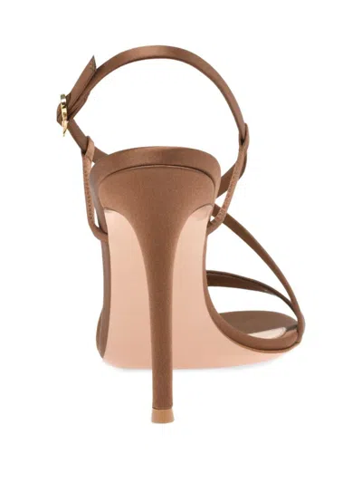 Gianvito Rossi Slingback Cross-strap Sandals In Brown