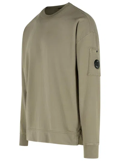 C.p. Company Cotton Sweatshirt Arm Pocket In Gray