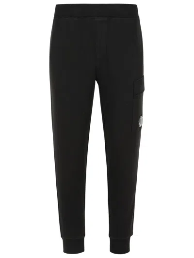 C.p. Company Sweatpants Cargo Pant In Diagonal Raised Fleece In Black