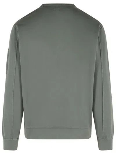 C.p. Company Cotton Sweatshirt Arm Pocket In Gray