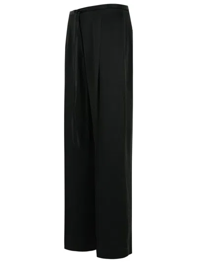 Rohe Róhe Black Acetate Blend Trousers In Black