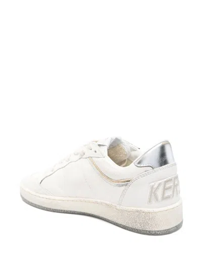 Golden Goose Low Top Sneakers With Rubber Sole And Metallic Accents