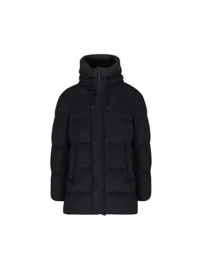 Herno Jacket In Cashmere, Silk And Ecoage In Black