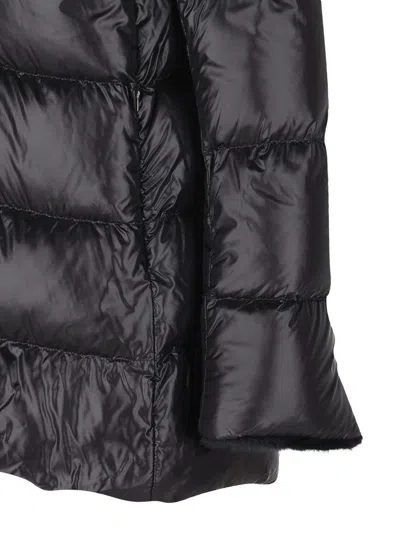 Herno Padded Zip-up Down Jacket In Black