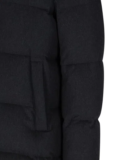 Herno Jacket In Cashmere, Silk And Ecoage In Black