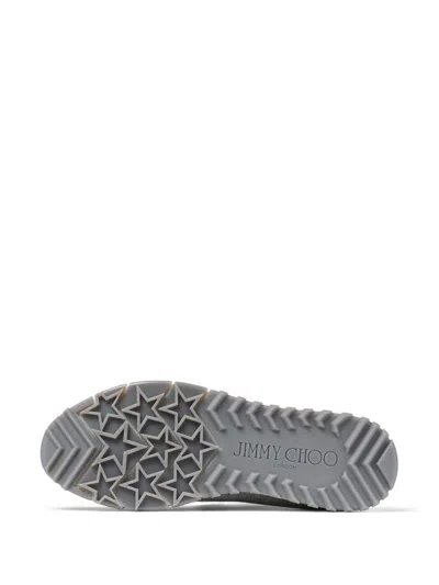 Jimmy Choo Veles Pearl Embellished Sneakers In Gray