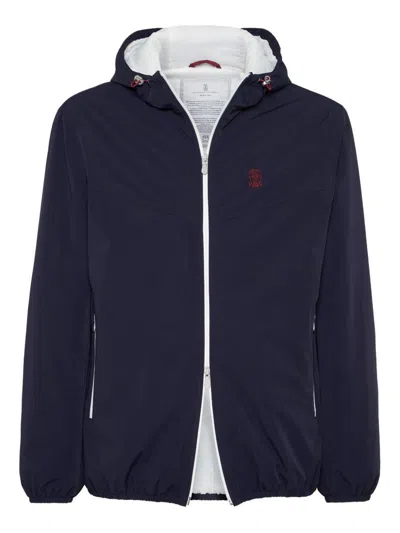 Brunello Cucinelli Blue Nylon Blouson Jacket