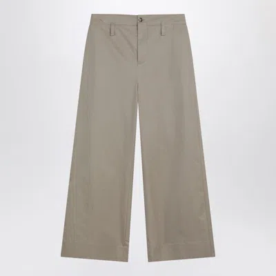 Alexander Mcqueen Alexander Mc Queen Beige Cotton Gabardine Chino Pants In Gray