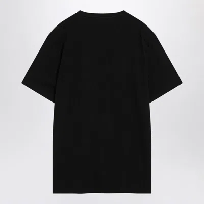 Alexander Mcqueen Logo Print Crewneck T-shirt In Black