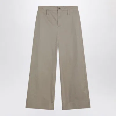 Alexander Mcqueen Alexander Mc Queen Beige Cotton Gabardine Chino Pants In Gray