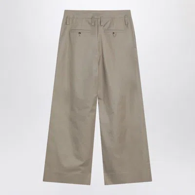 Alexander Mcqueen Alexander Mc Queen Beige Cotton Gabardine Chino Pants In Gray