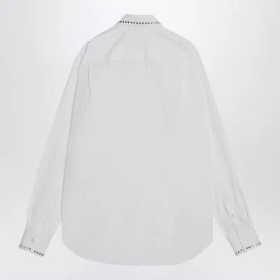 Alexander Mcqueen Alexander Mc Queen White Cotton Shirt With Studs In White