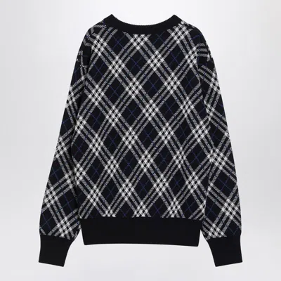 Burberry Check-pattern Wool Blend Sweater Men